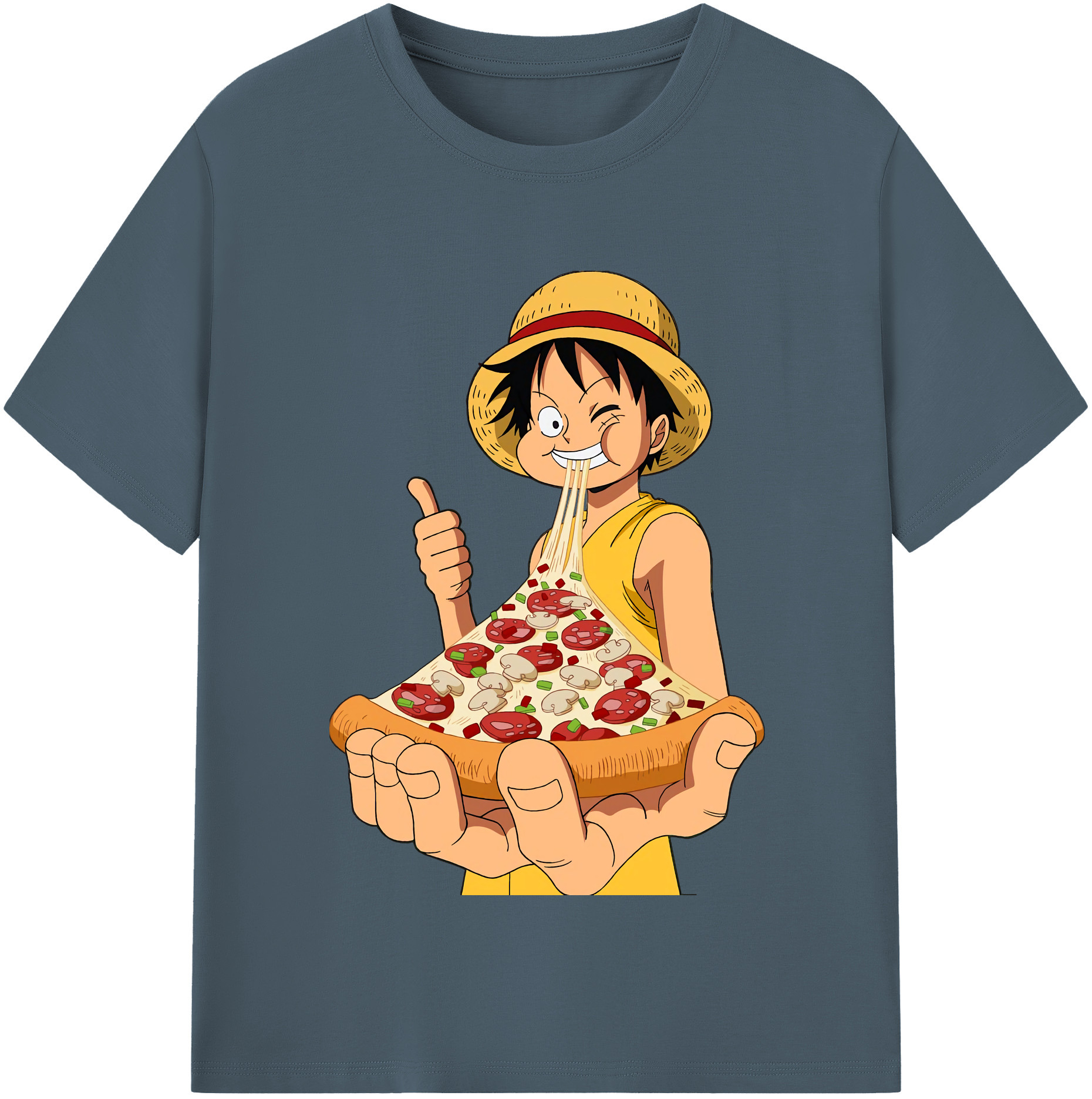 ワンピース モンキー・D・ルフィ ONE PIECE Monkey D. Luffy 綿100％半袖Tシャツ（フロントプリント）